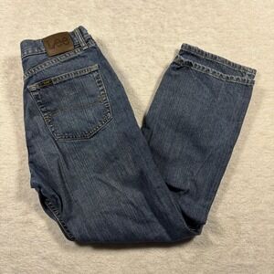 Lee Men Jeans Size 32x30 Medium Wash Straight Leg Denim Pants